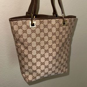 Gucci Vintage Monogram Canvas Tote Bag